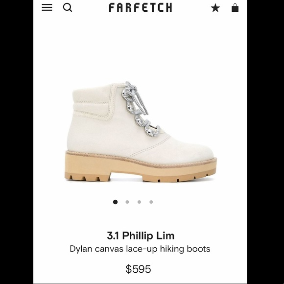 3.1 Phillip lim Dylan canvas lace-up hiking boots - Picture 2 of 15
